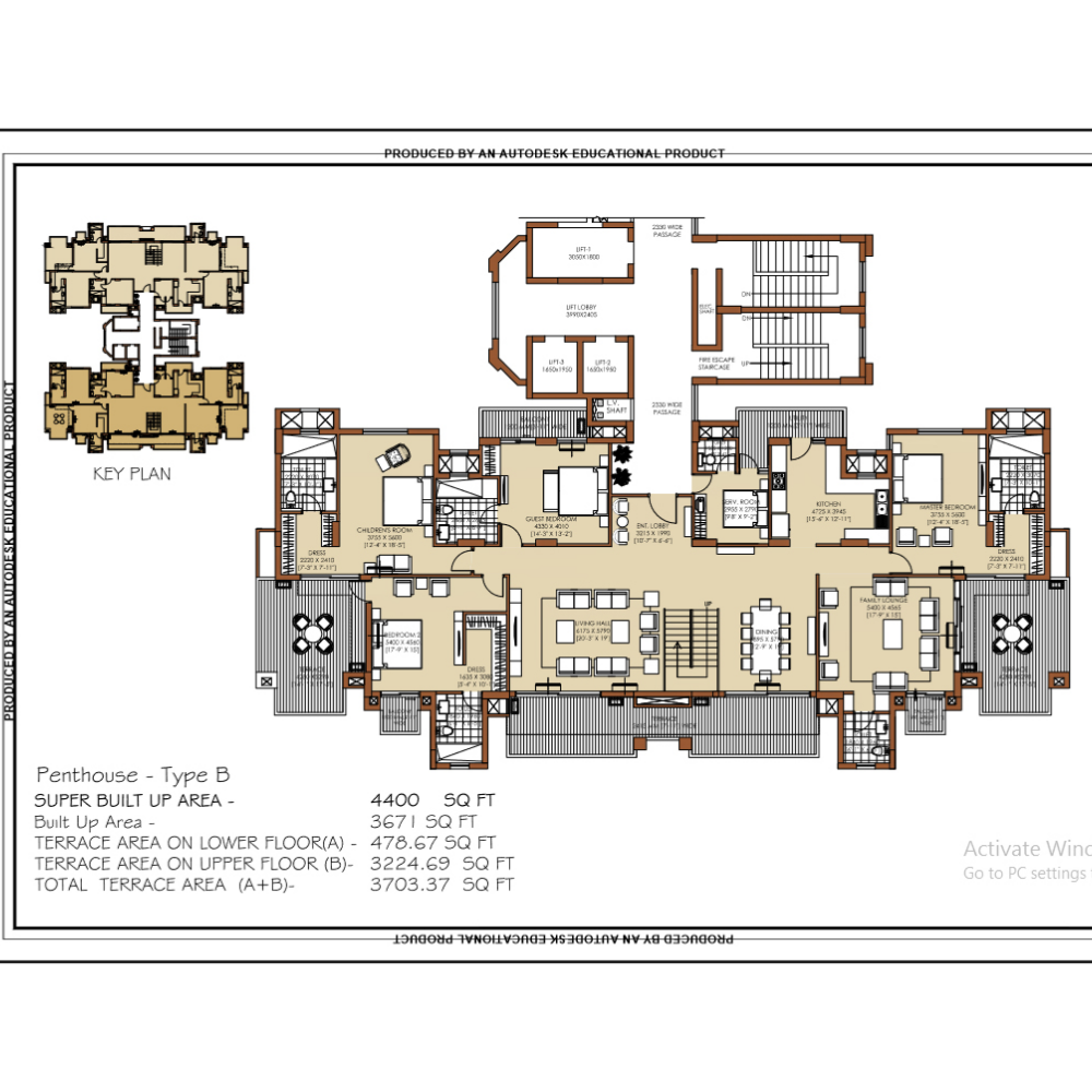 Unit Plan 3 BHK Category 1